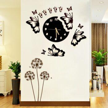 Flaying Big ButterFlies Wooden Wall Clock (FBB1)