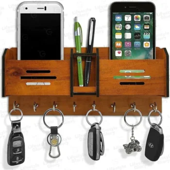 8 Hocks I Brown I Home Decoration items Wood Key Holder