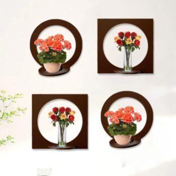 Hexagon MDF Wooden Wall Hanging Shelf For kids, girls, bed room (S5)